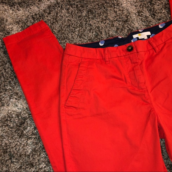 Boden Red Rachel Chino Pants | Size US 8R - Picture 8 of 8